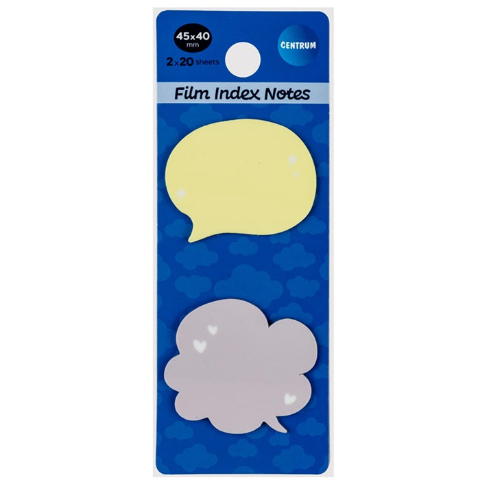 Клейкие листки-индексы пластиковые Идея, 45*40 мм, 2 вида по 20 листов 89819 887-980