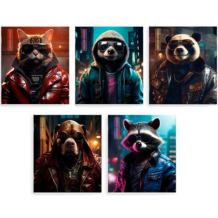 Тетрадь 48 л. клетка КРУТЫЕ ЗВЕРИ 66718 897-216