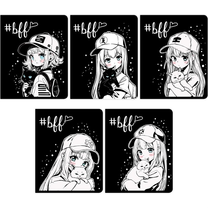 Тетрадь 40 л. клетка Девочка в кепке 15167/5 898-874