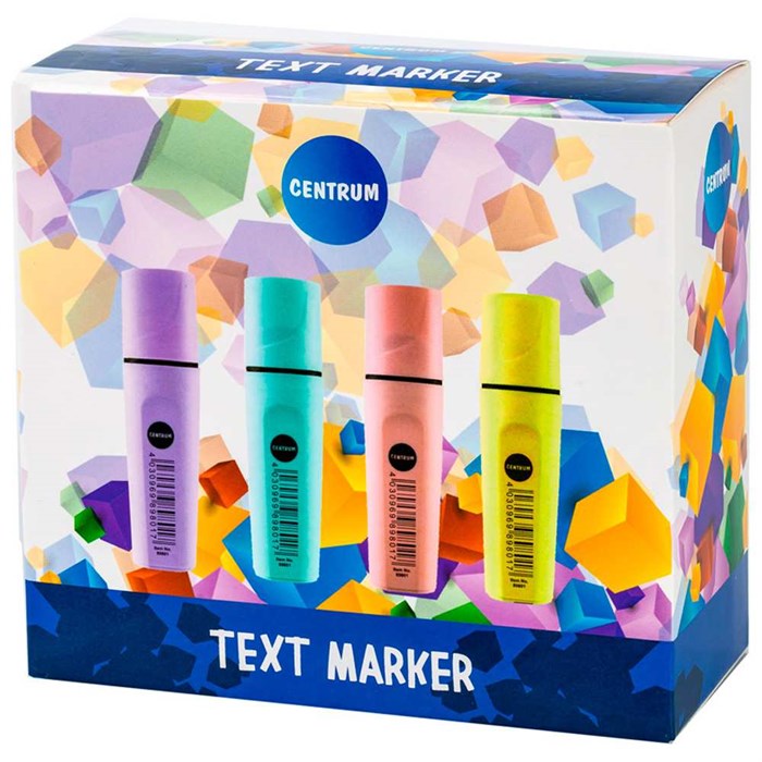 Маркер пастельные цв. ассорти текстовой скошенный стерж. 1-5мм  89801 894-644