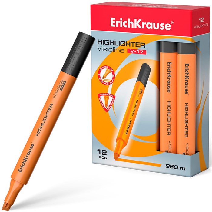 Текстовыделитель оранжевый Visioline V-17 Neon 56703 /Erich Krause/. 889-868