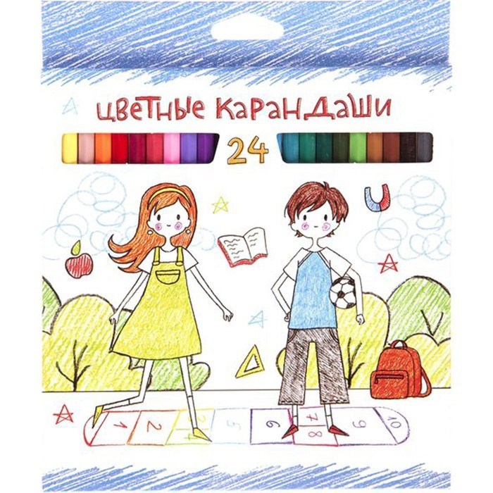 Карандаши цветные 24 цв. ECO Переменка CS_065995 Hatber 890-261