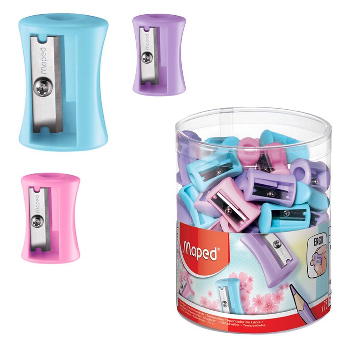Точилка пластик Maped Vivo Pastel 1 отверстие, без контейнера ассорти 301881 890-661