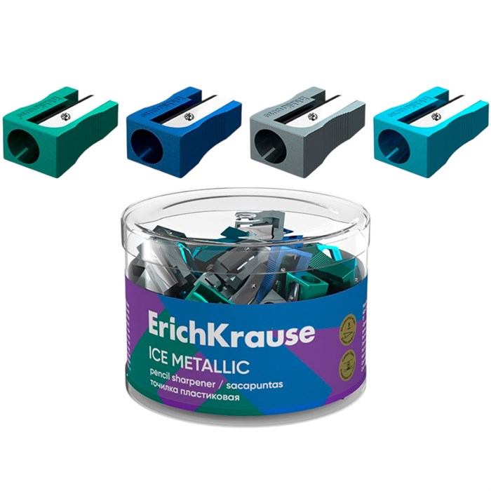 Точилка пластик EasySharp, Ice Metallic, ассорти 63784 Erich Krauze . 898-216