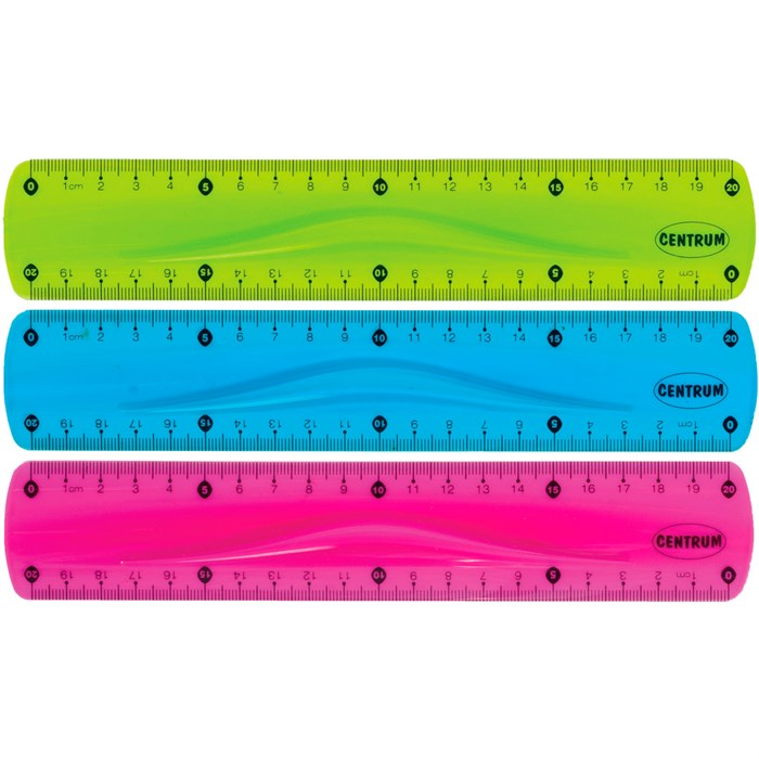 Линейка пласт. 20см гибкая ассорти 86639 894-713