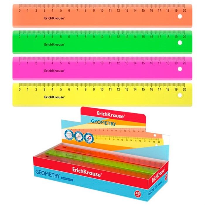 Линейка пластик 20см Neon 52998 ErichKrause 895-730