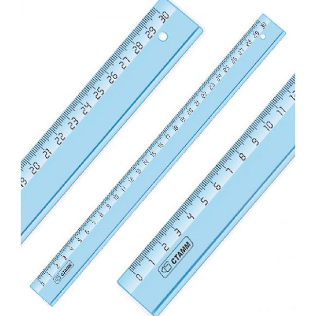 Линейка пластик 30см Cristal СТАММ ЛН1200 591-143