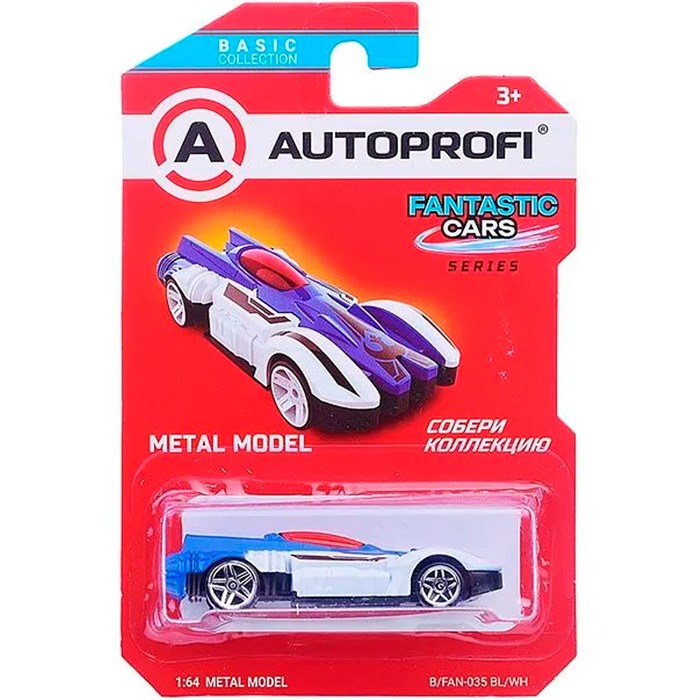 Модель 1:64 Серия FANTASTIC CARS син./белый B/FAN-035 BL/WH 439-245