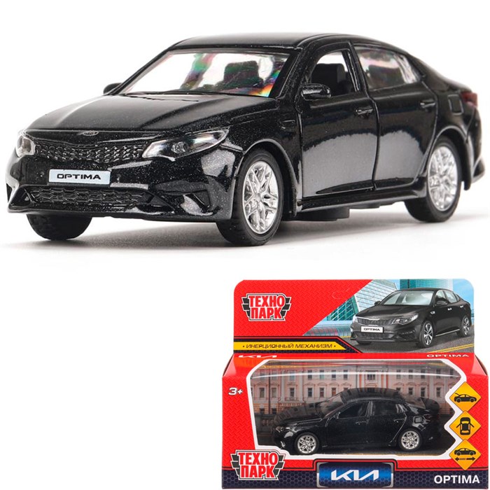 Модель OPTIMA-12-BK KIA OPTIMA длина 12 см, двери, багаж, инерц, черный Технопарк в кор. 439-765