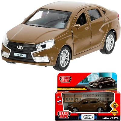 Модель VESTA-12-BR LADA vesta 11,5 см, двери, коричневый Технопарк в кор. 439-750