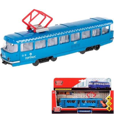 Модель CT12-463-2-BL-WB Трамвай Технопарк в коробке 340-275