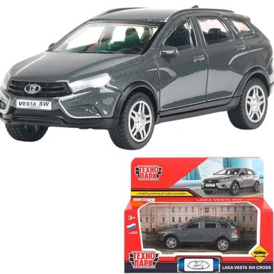 Модель VESTA-CROSS-11-GY LADA VESTA SW CROSS 10,5 см, инерц, темно-серый Технопарк  в коробке 439-661