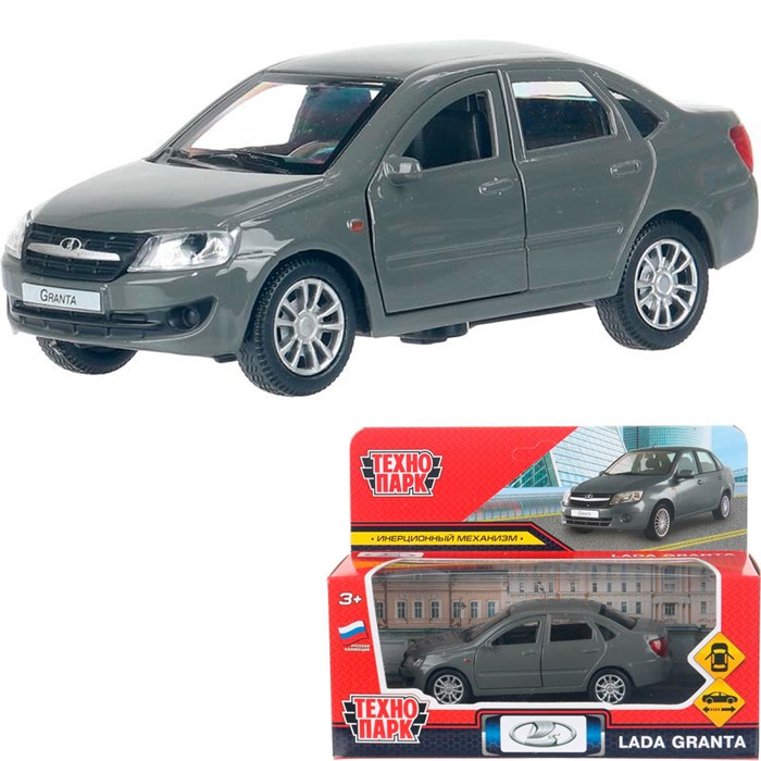 Модель GRANTA-12-GR LADA granta 11,5 см, двери, инерц, серый Технопарк в кор. 439-651