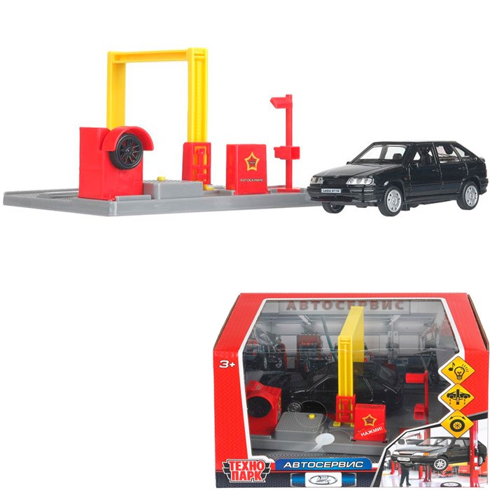 Модель SERVICE-17PL-2114-NW Автосервис 21 см, 2114-12-bk , красный свет-звук Технопарк  в кор. 439-643
