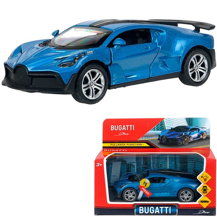 Модель 2301C0047-R Bugatti Divo 14,9 см, двери, инерция, спойлер Технопарк в кор. 439-614