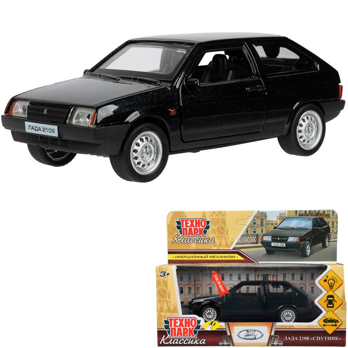 Модель 2108-12SL-BK свет-звук LADA лада 2108 "Спутник",12см,откр дв,баг,инер Технопарк в кор. 439-595