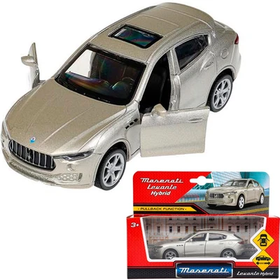 Модель 67348 maserati levante, 11,5 см,  двери, инерция, серебристый Технопарк в кор. /48/ 439-341