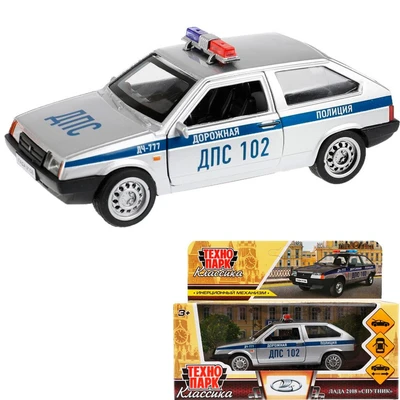 Модель 2108-12POL-SR LADA-2108 "СПУТНИК" Полиция Технопарк в коробке 438-297