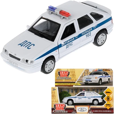 Модель 2114-12POL-WH LADA -2114 "SAMARA" Полиция белый Технопарк в коробке 438-293