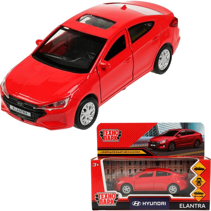 Модель ELANTRA-12-RD HYUNDAI ELANTRA длина 12 см красный Технопарк  в коробке 438-833