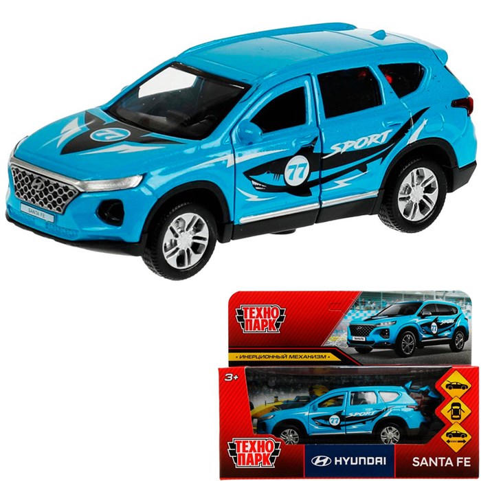 Модель SANTAFE2-12SRT-BU HYUNDAI SANTAFE SPORT 12 см,голубой Технопарк в коробке /72/ 438-511