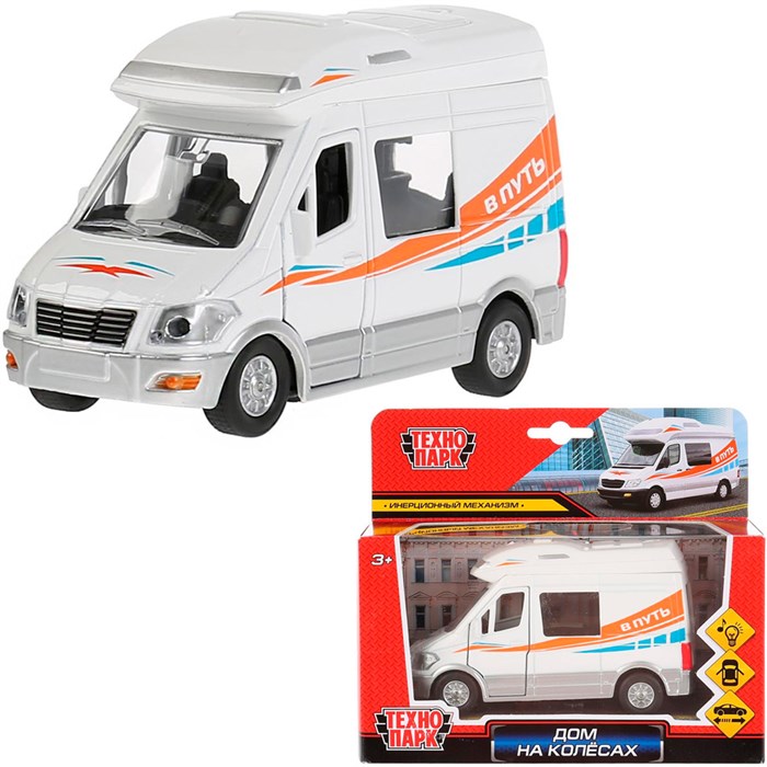 Модель SB-19-10-WB Дом на колесах Технопарк  в коробке 340-298