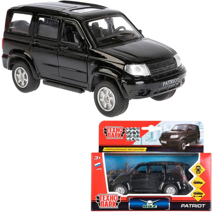 Модель SB-17-81-UP1-WB УАЗ Patriot черный Технопарк  в коробке 340-132