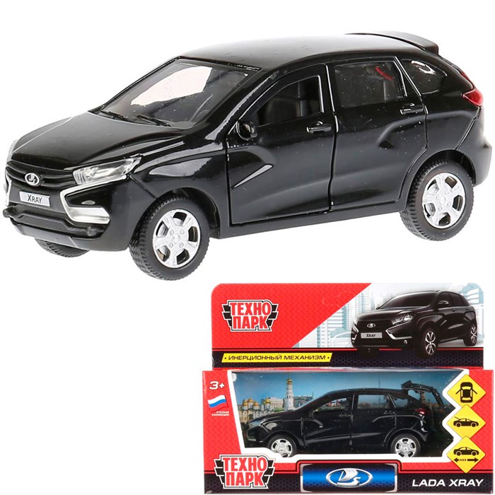 Модель XRAY-BK LADA XRAY черный Технопарк в коробке 340-108
