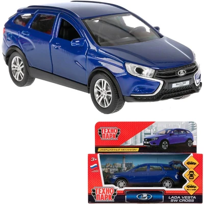 Модель VESTA-CROSS-BU Lada Vesta SW Cross синий Технопарк  в коробке 340-084