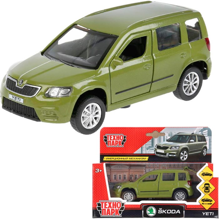 Модель YETI-GN Skoda YETI зеленый Технопарк  в коробке 339-805