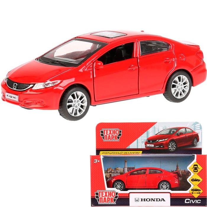 Модель CIVIC-RD HONDA CIVIC красный Технопарк  в коробке 339-488