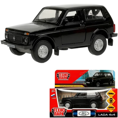 Модель LADA4X4-BK LADA 4х4 черный Технопарк  в коробке 339-422