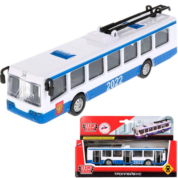 Модель SB-16-65WB Троллейбус Технопарк в коробке 338-537