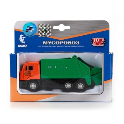 Модель SB-16-25WB Камаз Мусоровоз Технопарк в коробке 338-361