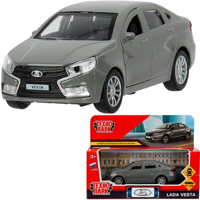 Модель VESTA-12-DGR LADA vesta 11,5 см, двери, темно-серый Технопарк  в кор. 439-411