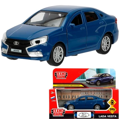Модель VESTA-12-DBU LADA vesta 11,5 см, двери, темно-синий Технопарк  в кор. 439-409
