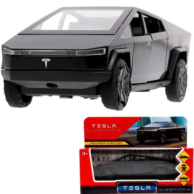 Модель CYBERTRCK-12 tesla cybertruck 13,7см двери, багаж, инерц, черн, Технопарк  в кор. 439-274