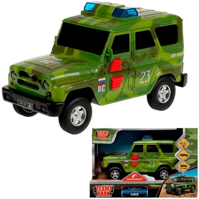 Модель HUNTERBLACK-15PLMIL-GN UAZ HUNTER ВОЕННЫЙ 15 см Технопарк в коробке 438-462