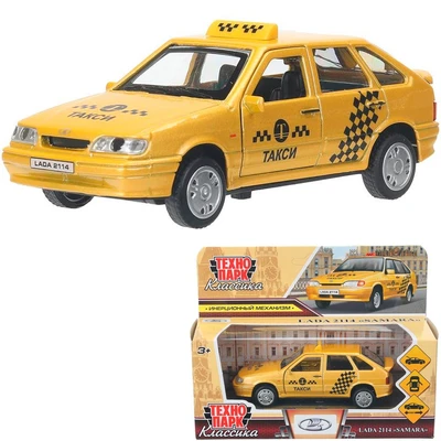 Модель 2114-12TAX-YE LADA -2114 "SAMARA" ТАКСИ Технопарк  в коробке 438-380
