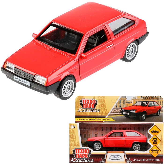 Модель 2108-12-RD LADA-2108 "СПУТНИК" красный Технопарк в коробке 438-286