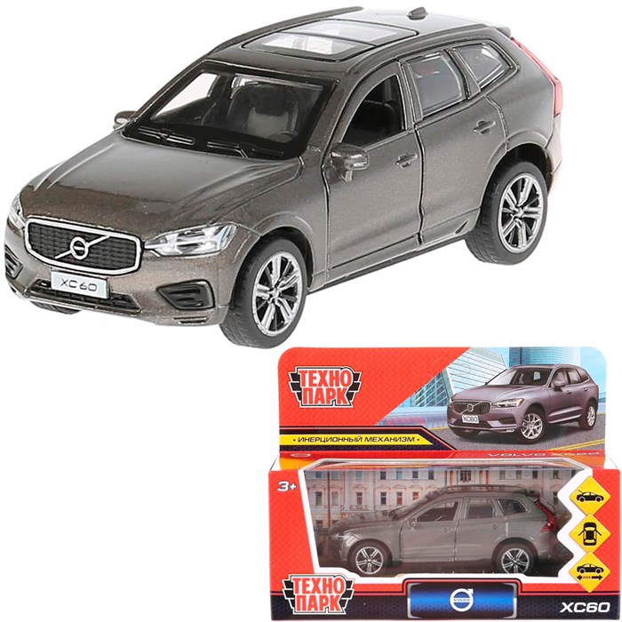 Модель XC60-12-GY Volvo XC60 R-Desing серый Технопарк  в коробке 340-291