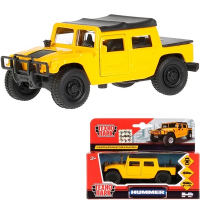 Модель SB-18-09-H1-N(Y)-WB Hummer H1 пикап желтый Технопарк  в коробке 339-838