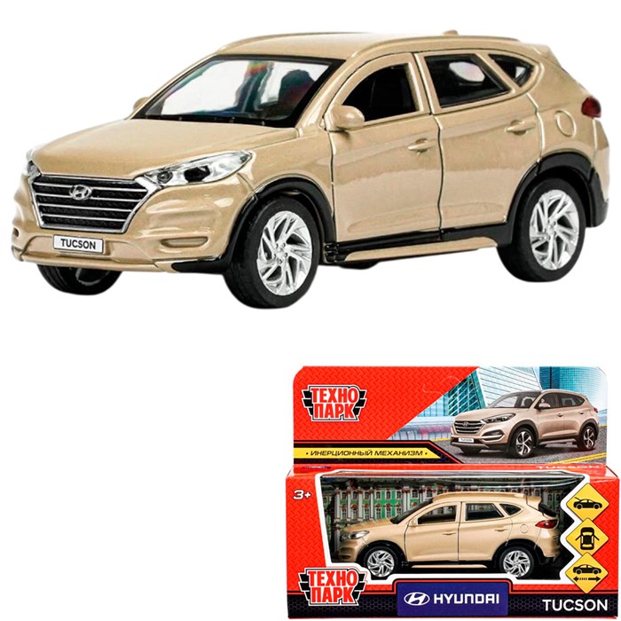 Модель TUCSON-12-BG-WOD HYUNDAI TUCSON длина 12 см, двери, багаж., инер, бежевый Технопарк в кор. 439-598