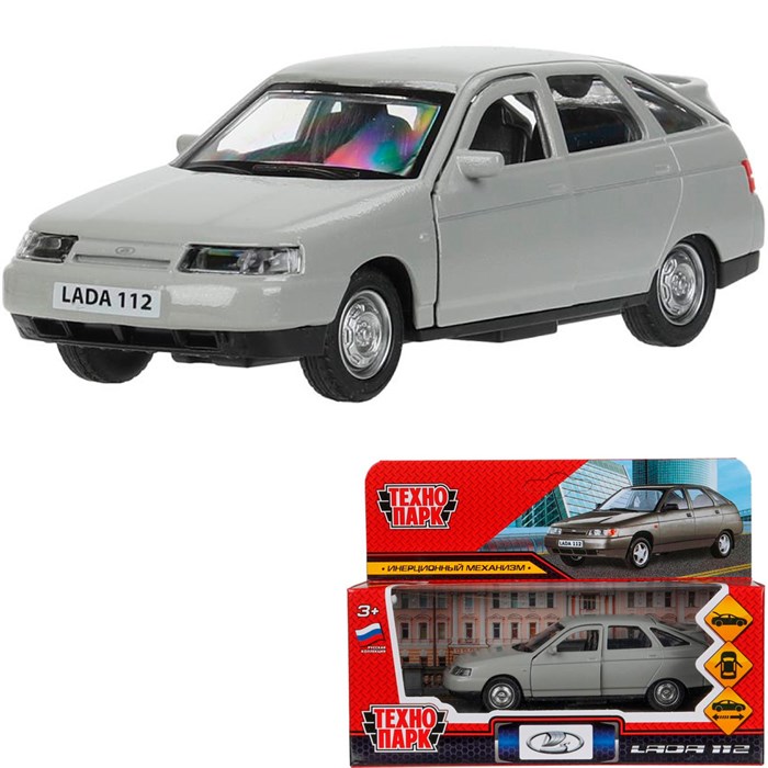 Модель 2112-12-LBN ВАЗ-2112 12 см, двери, багаж, светло-коричневый Технопарк в кор. 439-452
