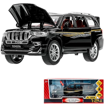 Модель CZ124-R TOYOTA PRADO, 21см, двери, инерц, черный Технопарк 439-364