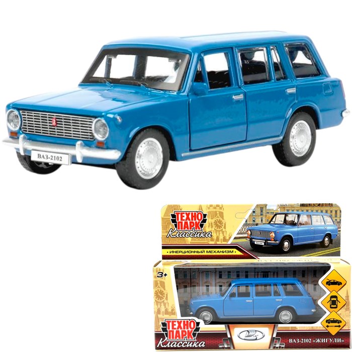 Модель 2102-12-BU ваз-2102 12 см, двери, багаж, инер,голубой Технопарк 439-338