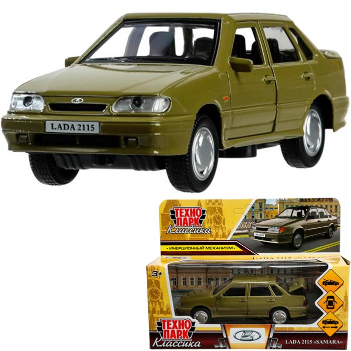 Модель 2115-12-GYGN ваз-2115 "самара" длина 12 см,серо-зеленый Технопарк  в кор. 439-375
