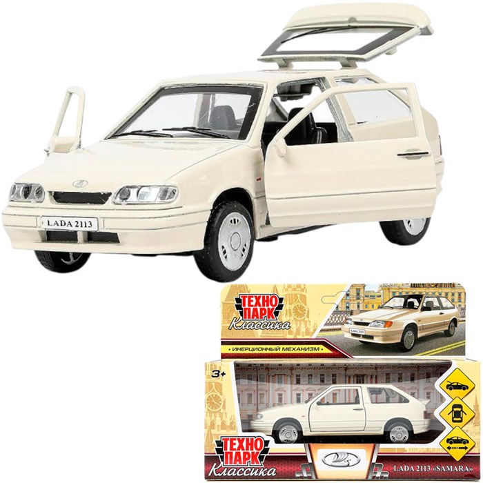 Модель 2113-12-BG ваз-2113 12 см, двери, багаж, инер,бежевый Технопарк  в кор. 439-356