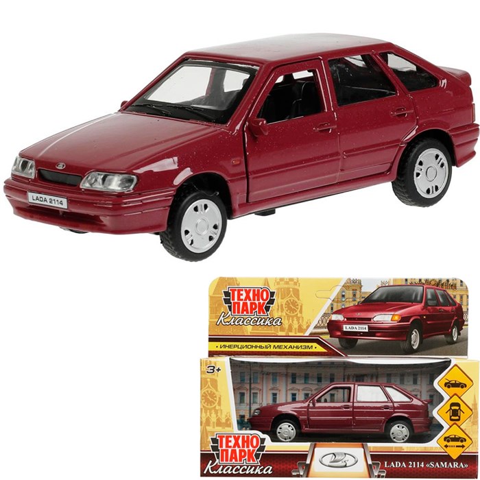 Модель 2114-12-PRL LADA -2114 "SAMARA", 12 см фиолетовый Технопарк в коробке 438-705