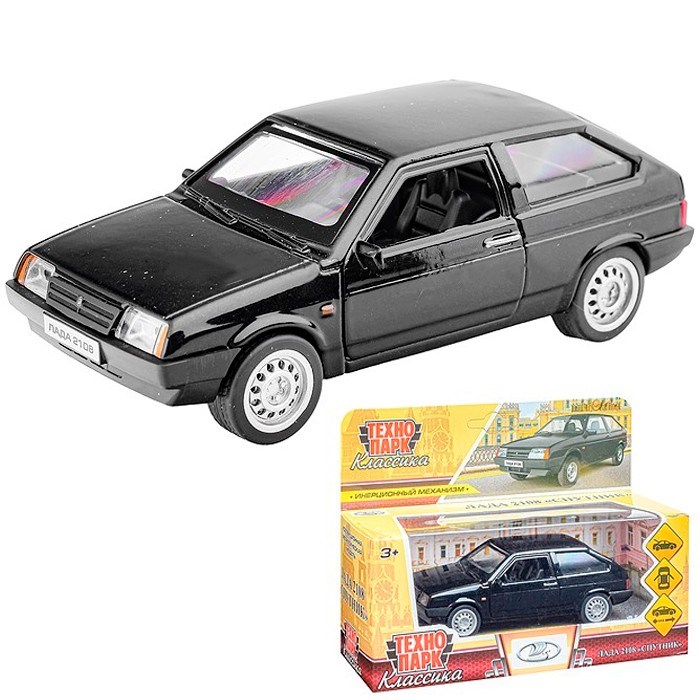 Модель 2108-12-BK LADA-2108 "СПУТНИК" черный Технопарк в коробке 438-295